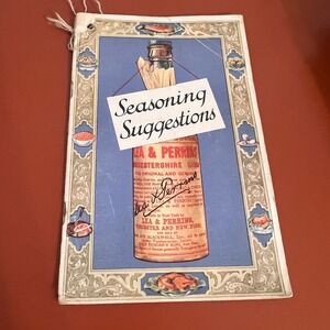 Vintage 1920 Lea & Perrins Seasoning Suggestions Cookbooklet Recipes Ephemera